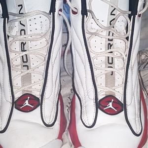 Jordan pro strong white and red mens size 7